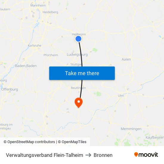 Verwaltungsverband Flein-Talheim to Bronnen map