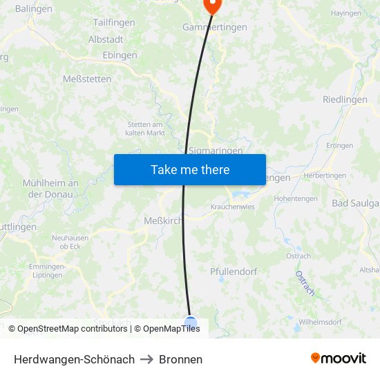 Herdwangen-Schönach to Bronnen map
