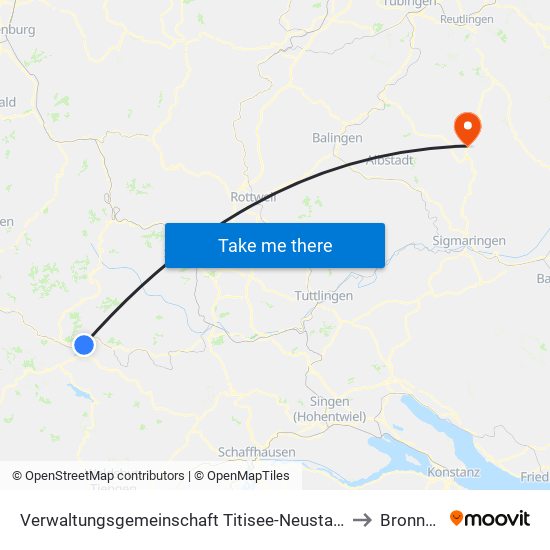 Verwaltungsgemeinschaft Titisee-Neustadt to Bronnen map