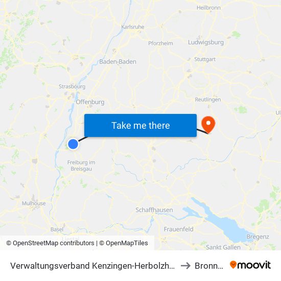 Verwaltungsverband Kenzingen-Herbolzheim to Bronnen map