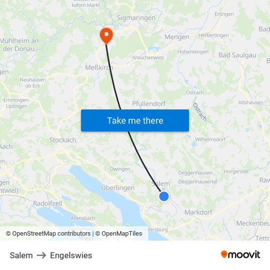 Salem to Engelswies map