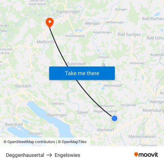Deggenhausertal to Engelswies map