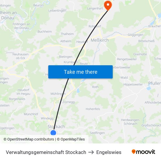 Verwaltungsgemeinschaft Stockach to Engelswies map