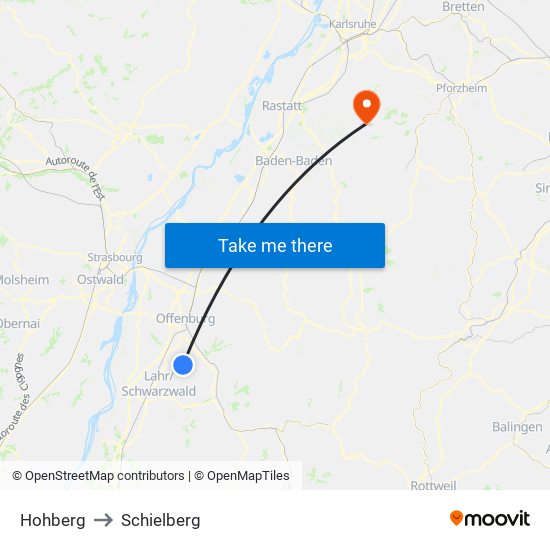 Hohberg to Schielberg map