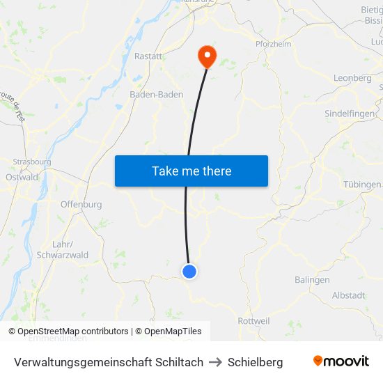 Verwaltungsgemeinschaft Schiltach to Schielberg map