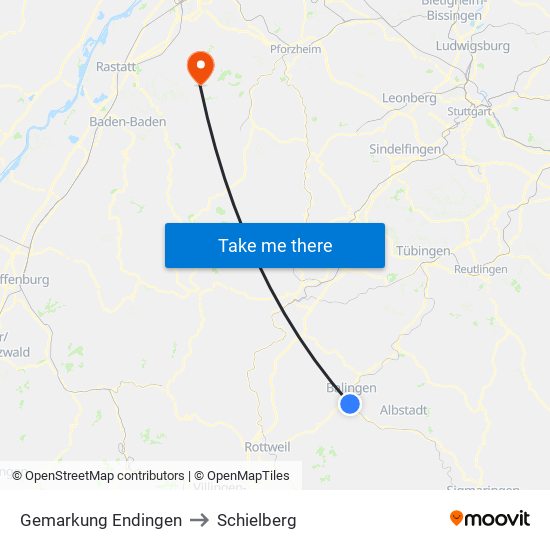 Gemarkung Endingen to Schielberg map
