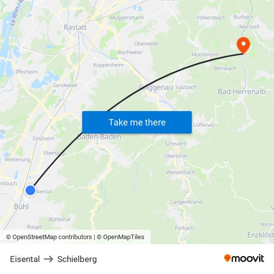 Eisental to Schielberg map