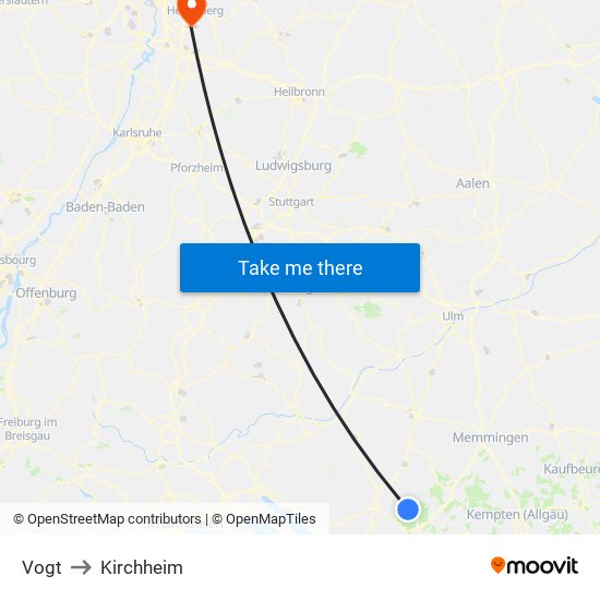 Vogt to Kirchheim map