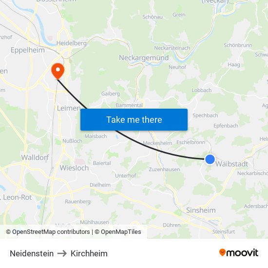 Neidenstein to Kirchheim map