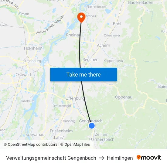 Verwaltungsgemeinschaft Gengenbach to Helmlingen map
