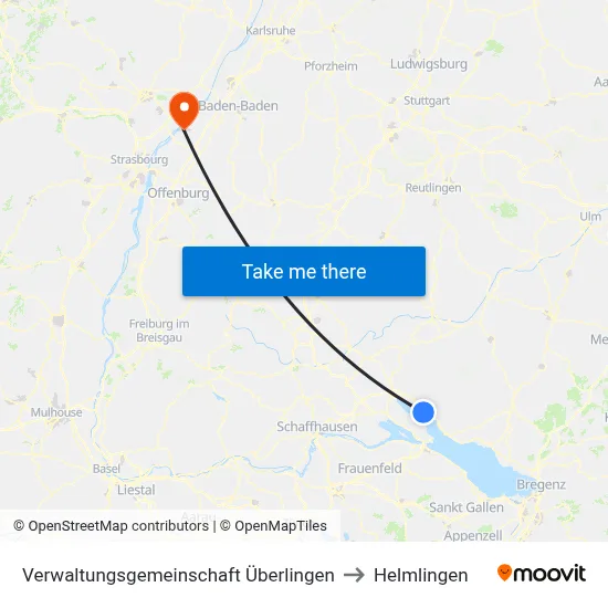 Verwaltungsgemeinschaft Überlingen to Helmlingen map