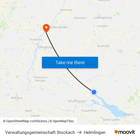 Verwaltungsgemeinschaft Stockach to Helmlingen map