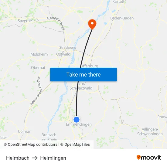 Heimbach to Helmlingen map