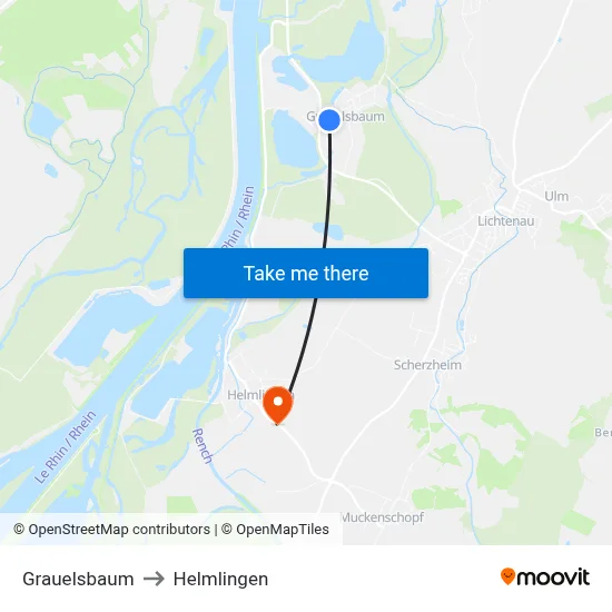 Grauelsbaum to Helmlingen map