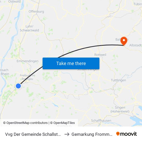 Vvg Der Gemeinde Schallstadt to Gemarkung Frommern map