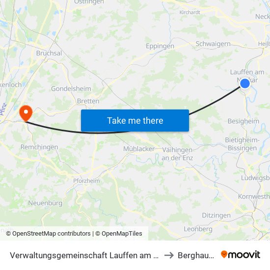 Verwaltungsgemeinschaft Lauffen am Neckar to Berghausen map