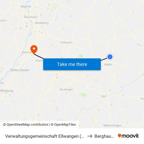 Verwaltungsgemeinschaft Ellwangen (Jagst) to Berghausen map