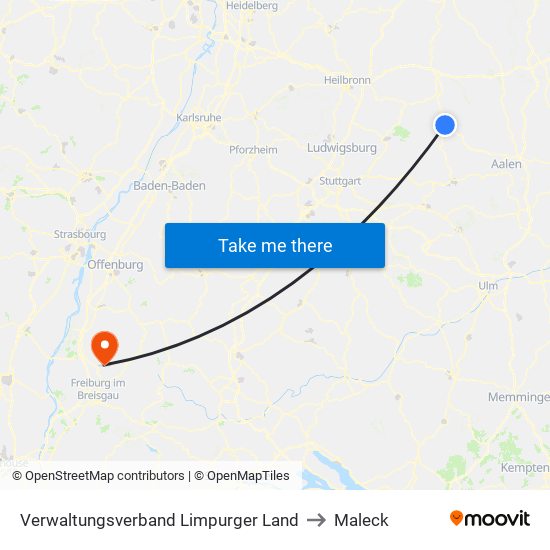 Verwaltungsverband Limpurger Land to Maleck map