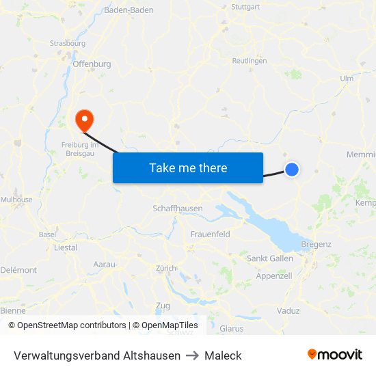 Verwaltungsverband Altshausen to Maleck map