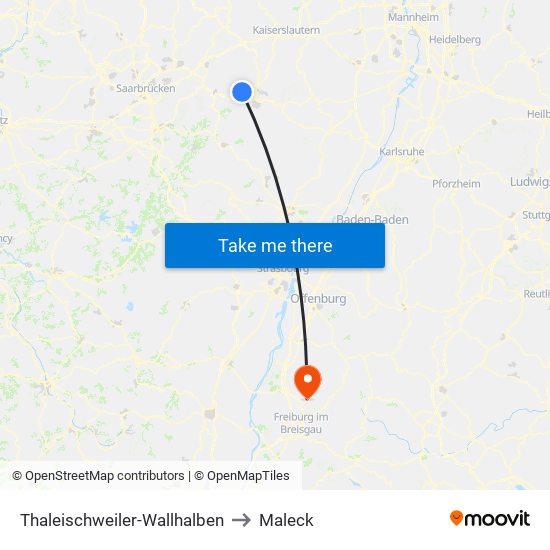 Thaleischweiler-Wallhalben to Maleck map