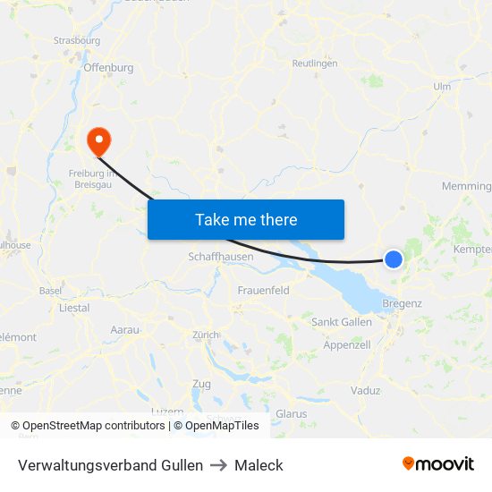 Verwaltungsverband Gullen to Maleck map