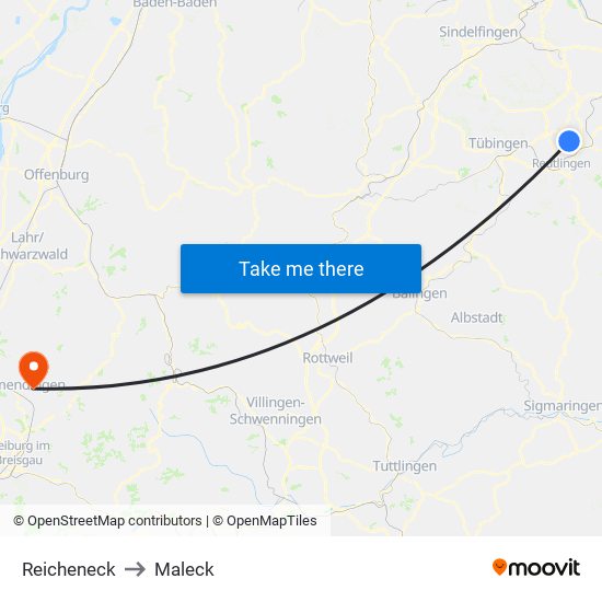 Reicheneck to Maleck map