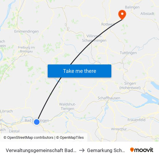 Verwaltungsgemeinschaft Bad Säckingen to Gemarkung Schömberg map