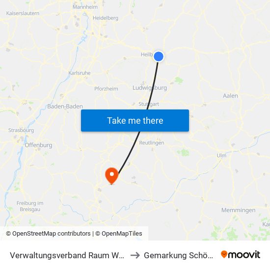 Verwaltungsverband Raum Weinsberg to Gemarkung Schömberg map