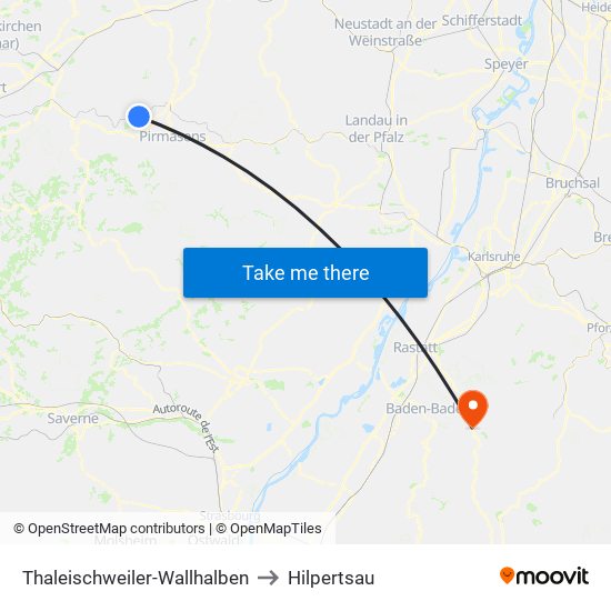 Thaleischweiler-Wallhalben to Hilpertsau map