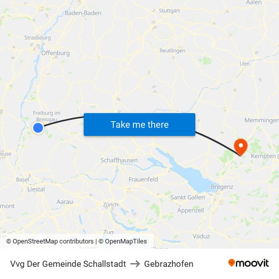 Vvg Der Gemeinde Schallstadt to Gebrazhofen map