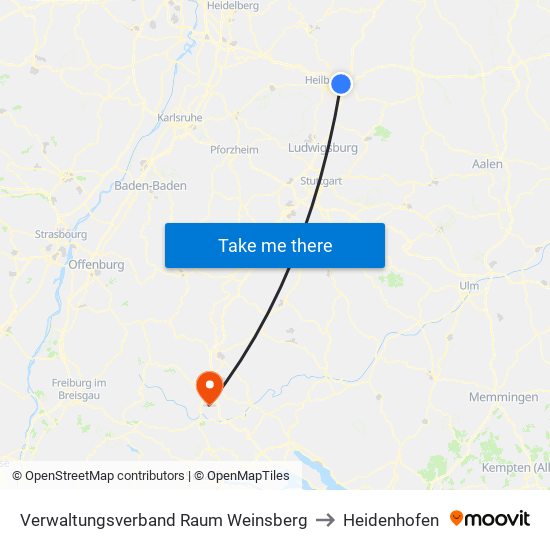 Verwaltungsverband Raum Weinsberg to Heidenhofen map