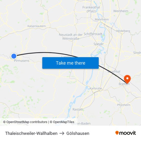 Thaleischweiler-Wallhalben to Gölshausen map