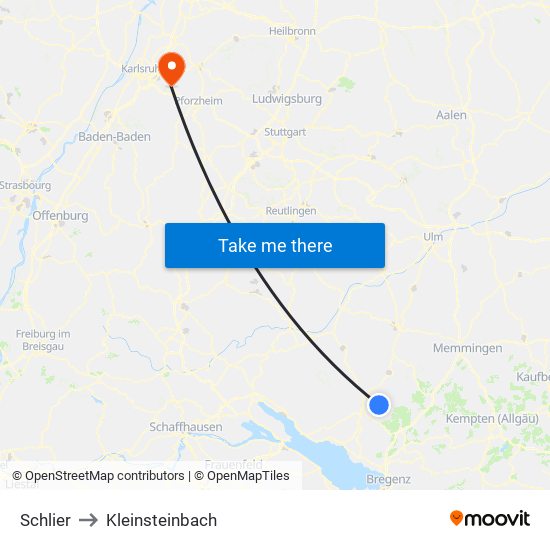 Schlier to Kleinsteinbach map