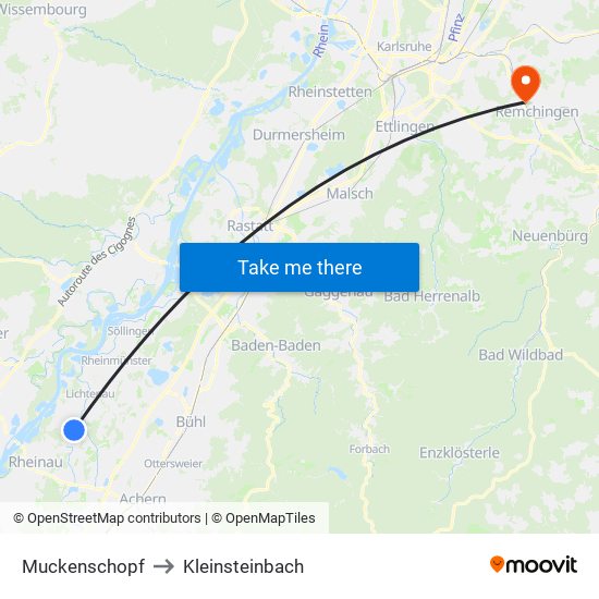 Muckenschopf to Kleinsteinbach map