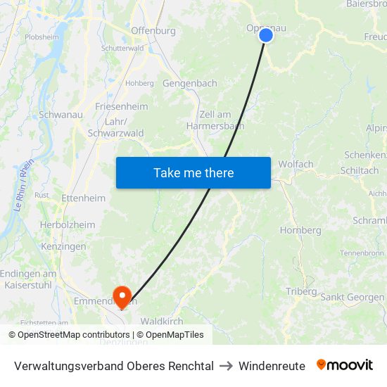 Verwaltungsverband Oberes Renchtal to Windenreute map