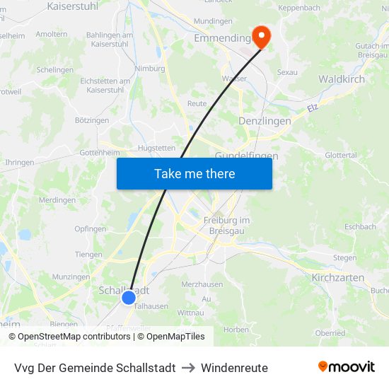 Vvg Der Gemeinde Schallstadt to Windenreute map