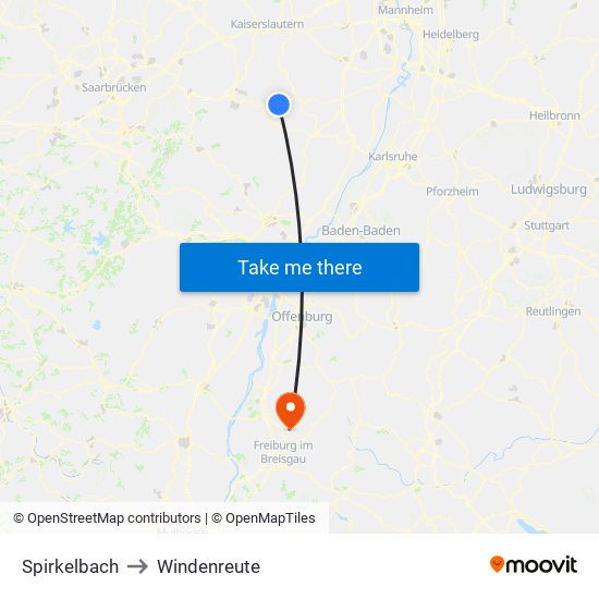Spirkelbach to Windenreute map