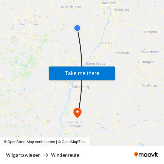 Wilgartswiesen to Windenreute map