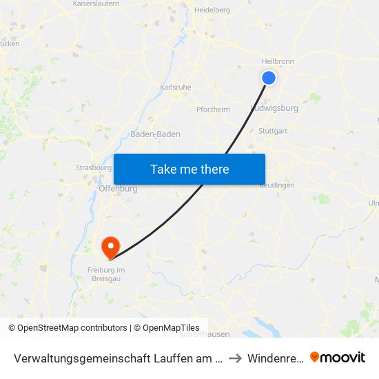 Verwaltungsgemeinschaft Lauffen am Neckar to Windenreute map