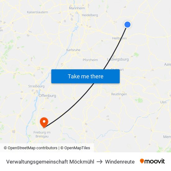 Verwaltungsgemeinschaft Möckmühl to Windenreute map
