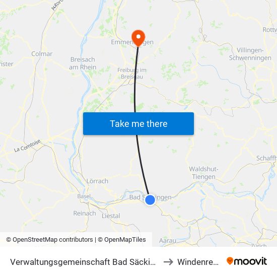 Verwaltungsgemeinschaft Bad Säckingen to Windenreute map