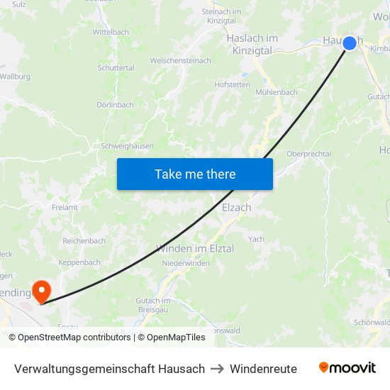 Verwaltungsgemeinschaft Hausach to Windenreute map