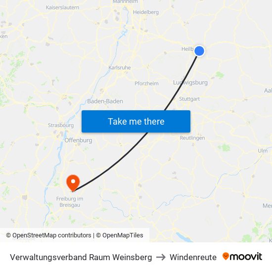 Verwaltungsverband Raum Weinsberg to Windenreute map