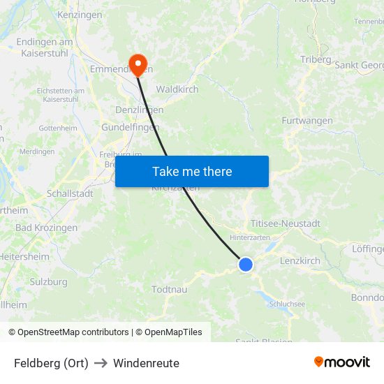 Feldberg (Ort) to Windenreute map