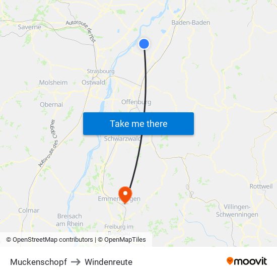 Muckenschopf to Windenreute map