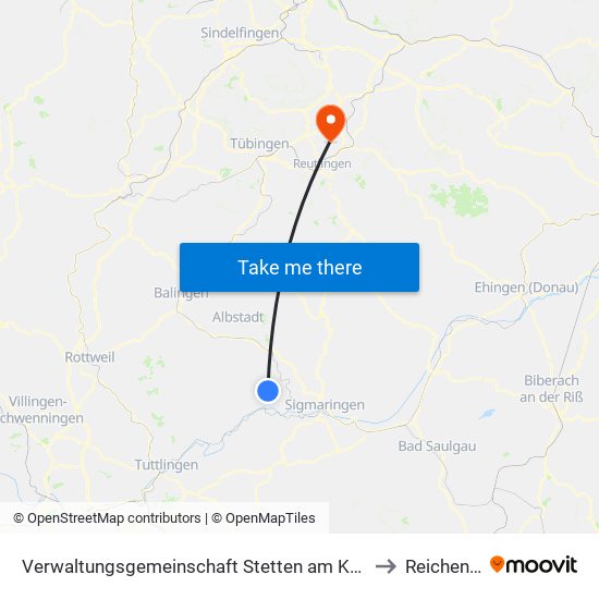 Verwaltungsgemeinschaft Stetten am Kalten Markt to Reicheneck map