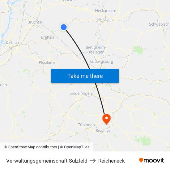 Verwaltungsgemeinschaft Sulzfeld to Reicheneck map