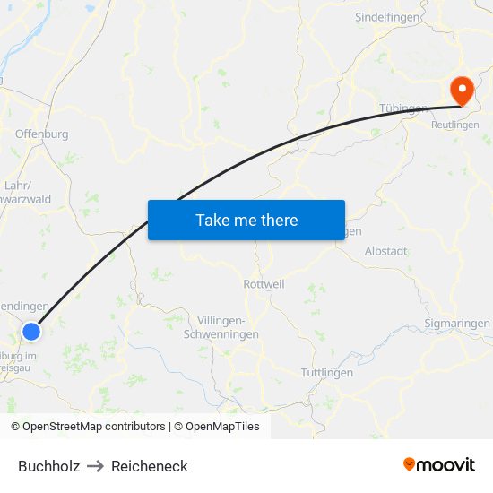 Buchholz to Reicheneck map