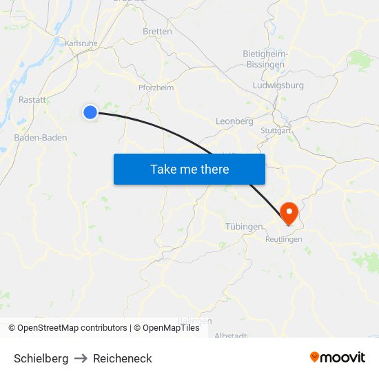 Schielberg to Reicheneck map