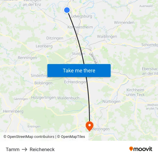 Tamm to Reicheneck map